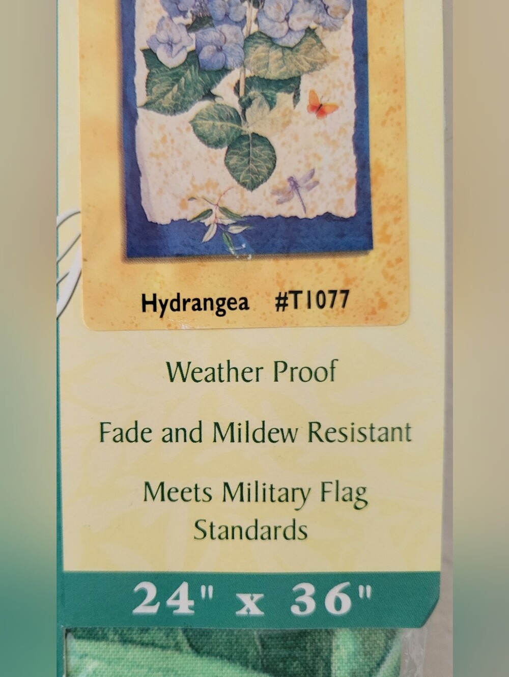Blue Hydrangea Wall Hanging Flag NIP - Picture 2 of 5